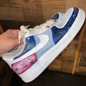 Pair of customized air force ones made by someone in my past. Beautiful shoes.